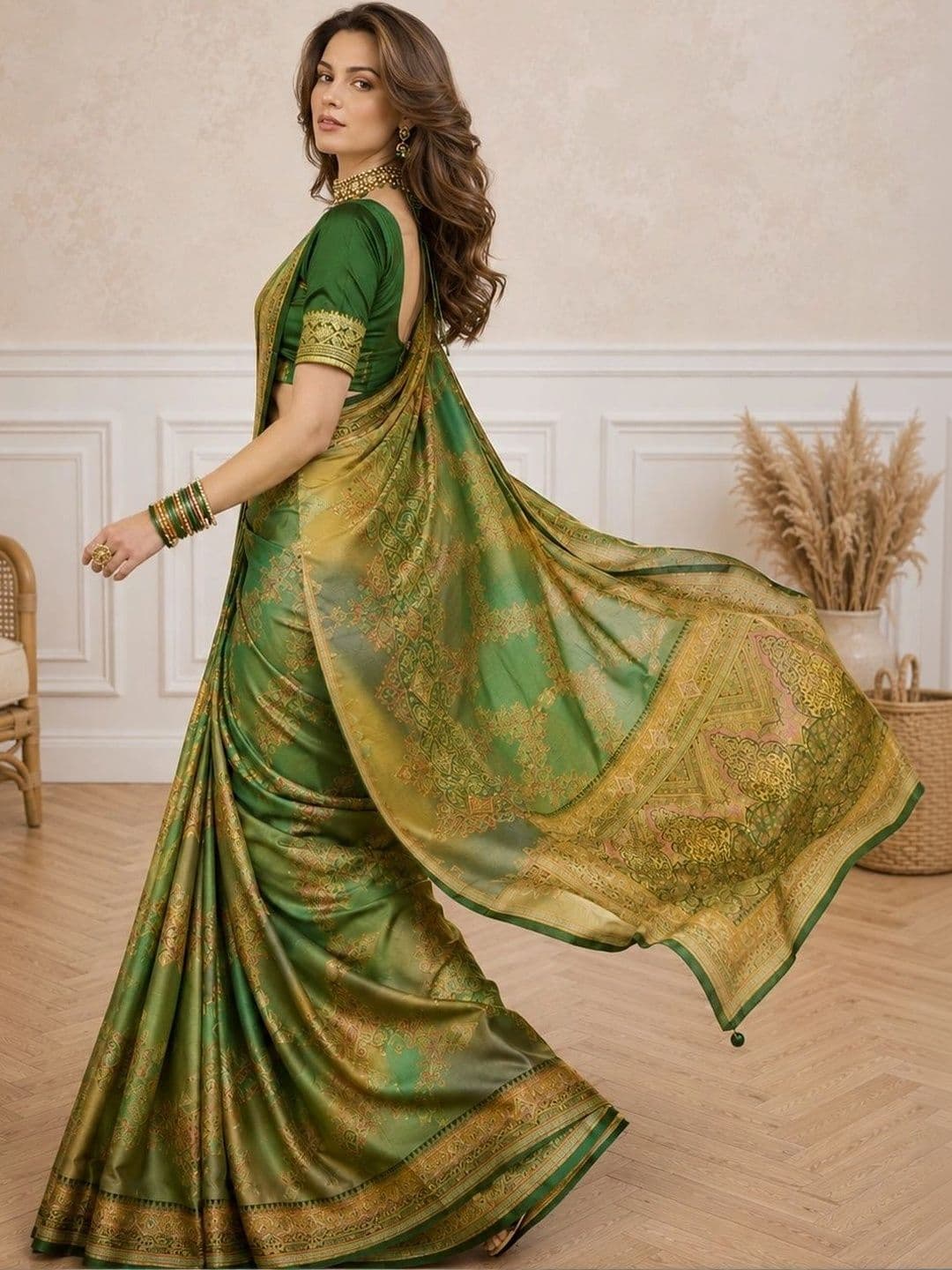 all about you Paisley Zari Silk Cotton Fusion Saree thumbnail 6