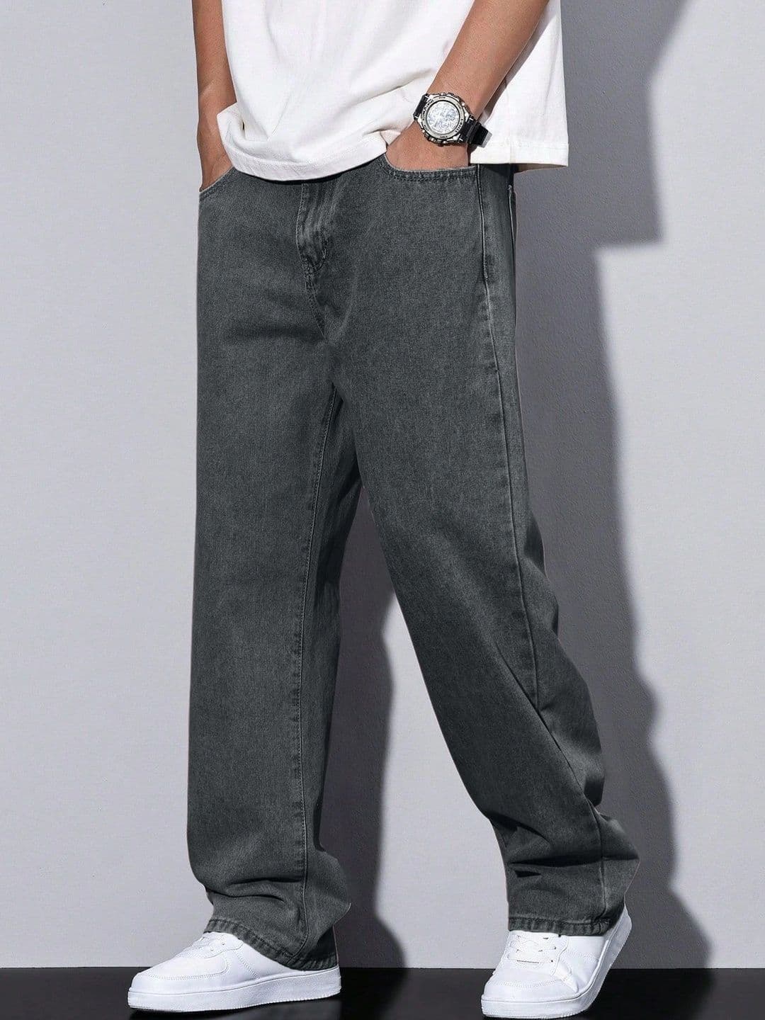PLUS 91 Men Smart Straight Fit Mid-Rise Jeans - view 1