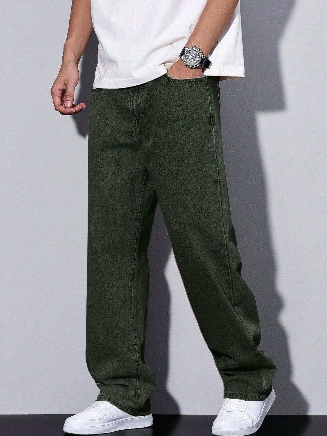 PLUS 91 Men Smart Straight Fit Mid-Rise Jeans thumbnail 5