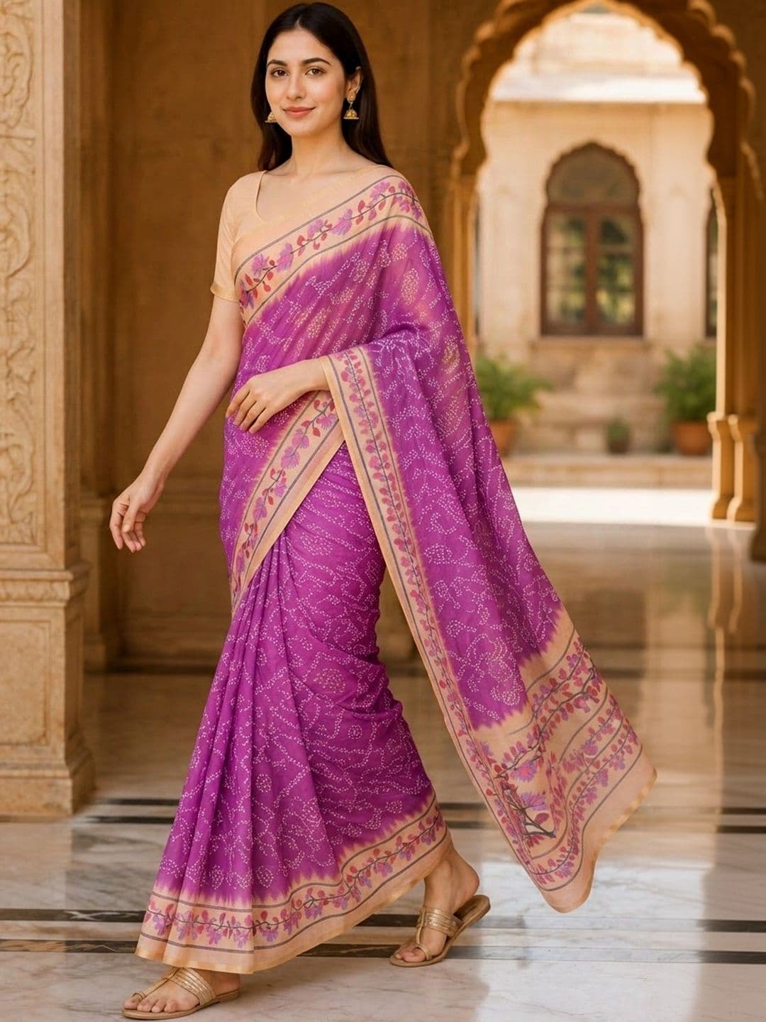 Saatika Bandhani Saree thumbnail 4