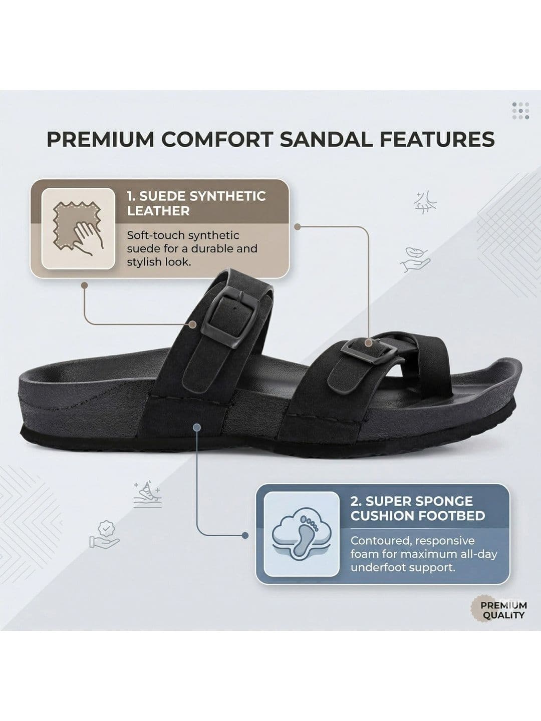 BINUTOP Men Comfort Sandals thumbnail 4