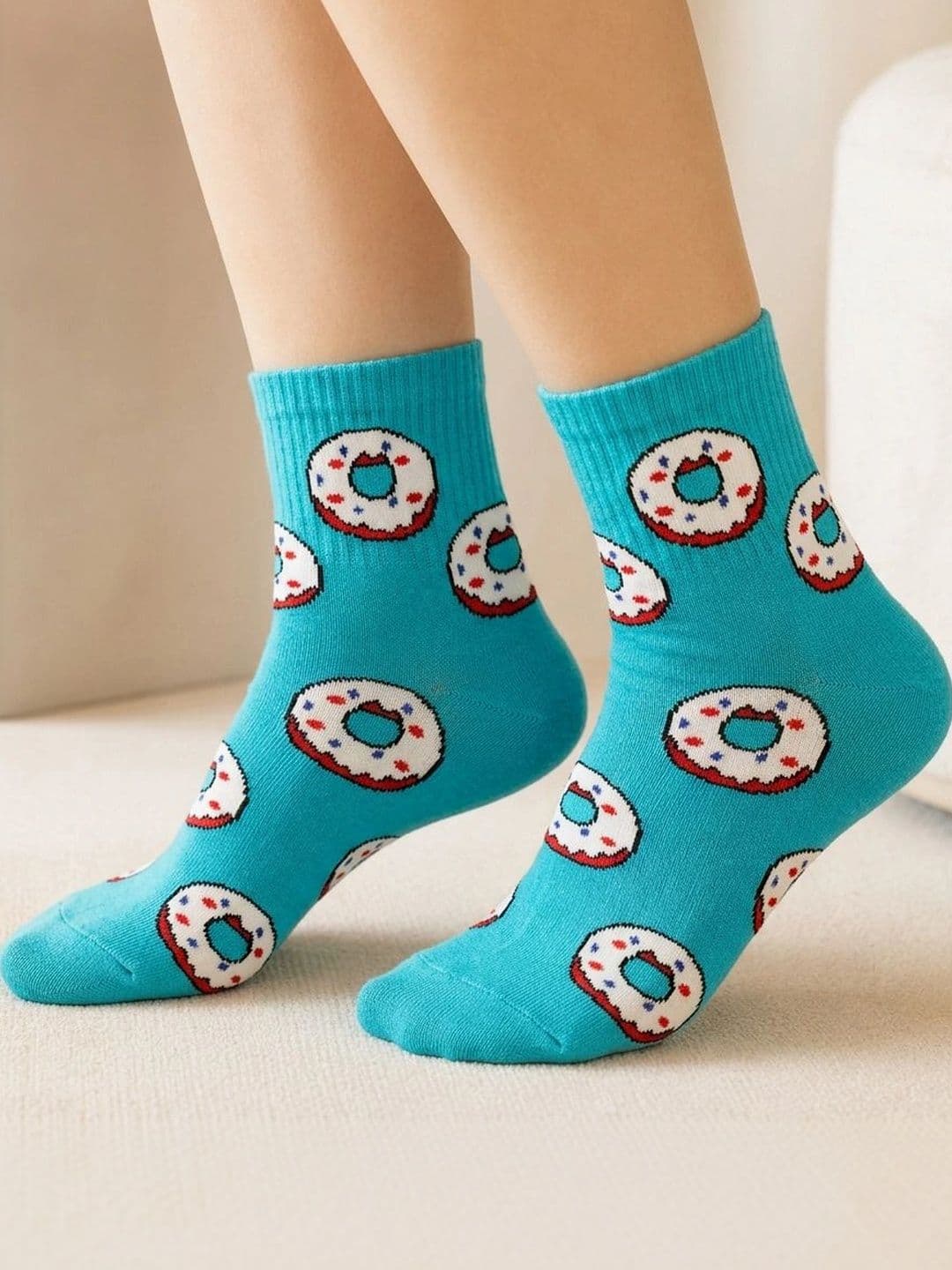 NeaToes Unisex Pack of 3 Cotton Assorted Patterned Ankle Length Socks thumbnail 2
