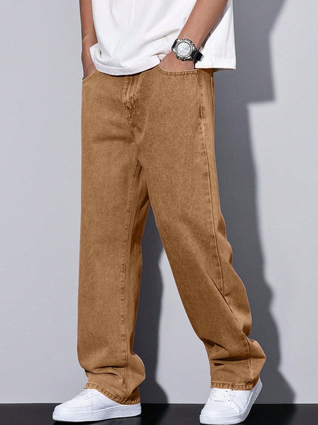 PLUS 91 Men Smart Straight Fit Mid-Rise Jeans - view 1