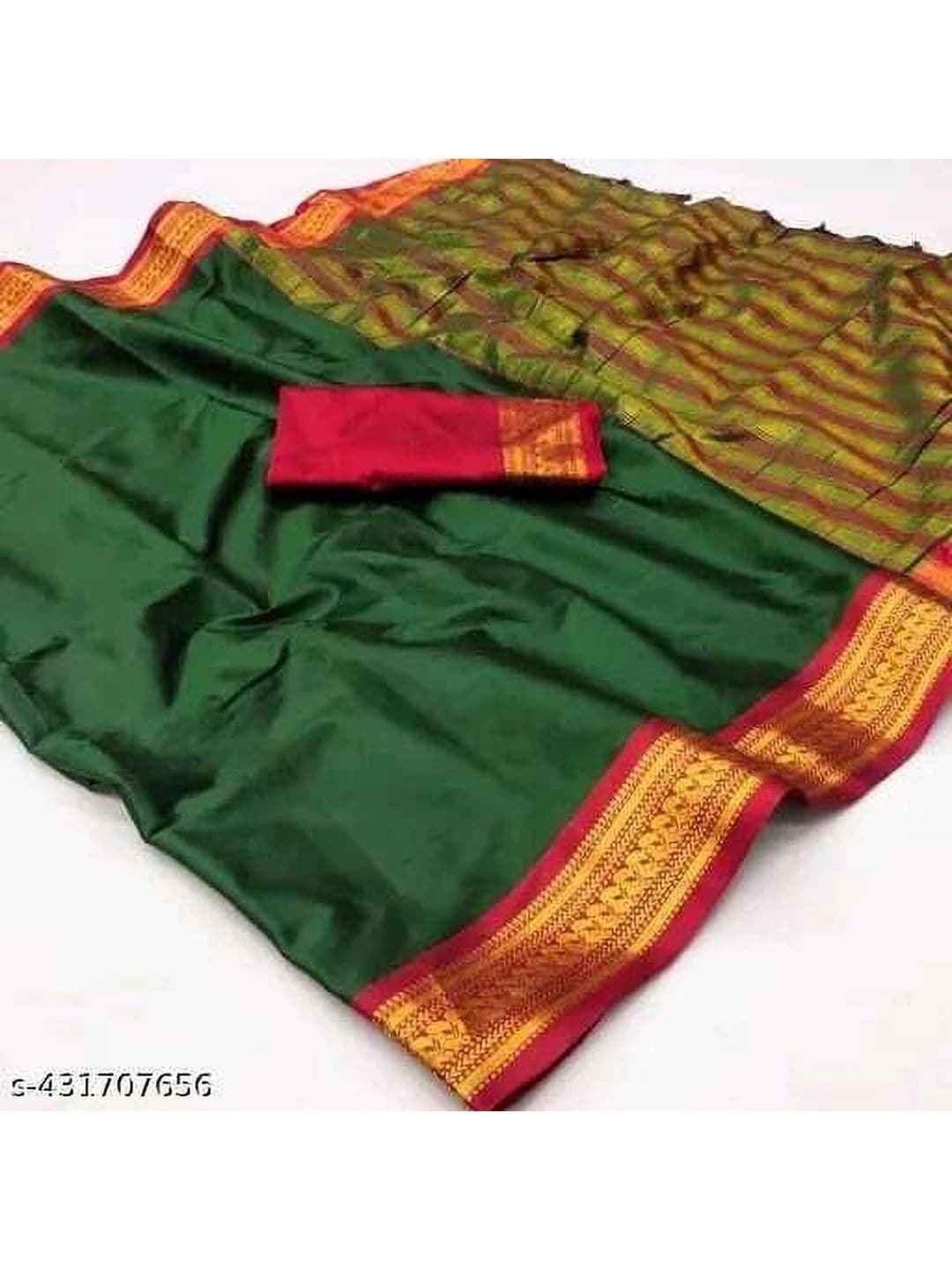 BOLOKA Zari Designer Narayan Peth Saree thumbnail 3