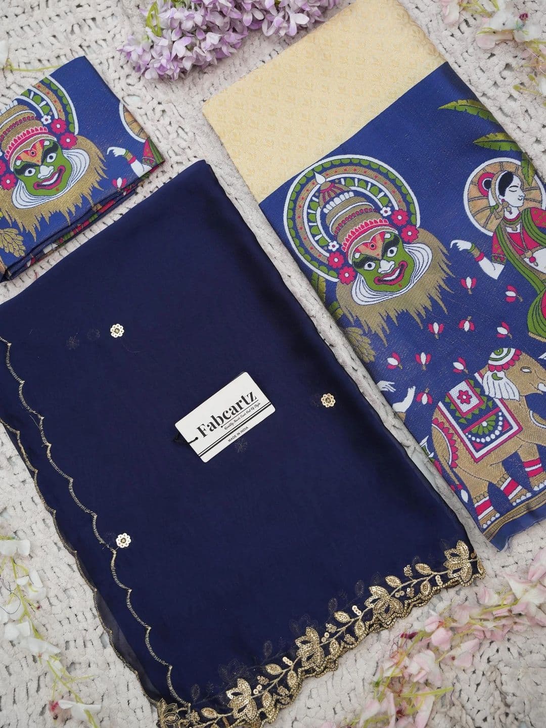Fabcartz Sequinned Unstitched Lehenga & Blouse With Dupatta thumbnail 7