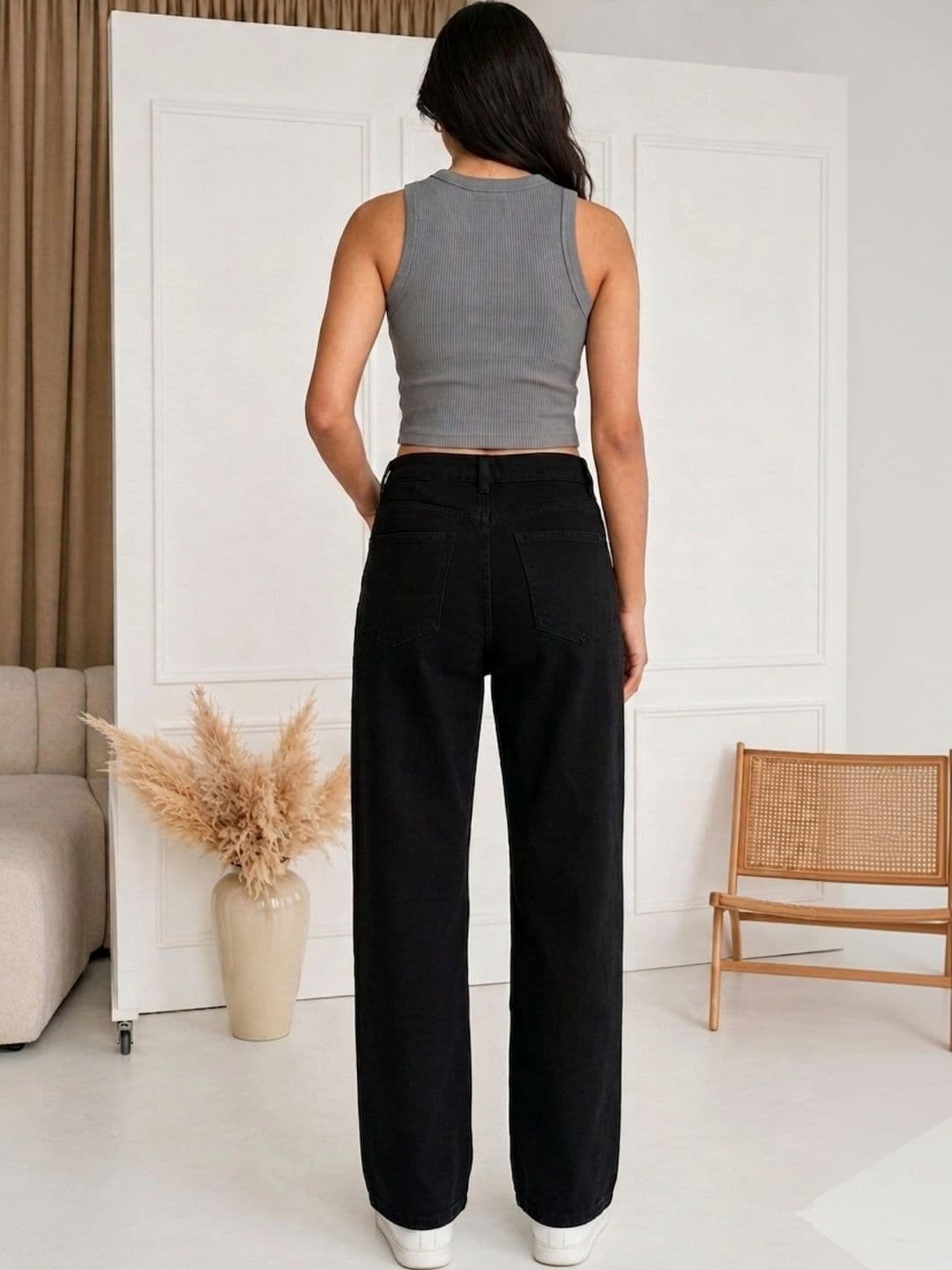 Mast & Harbour Women Classic Relaxed Fit Mid-Rise Stretchable Jeans thumbnail 3