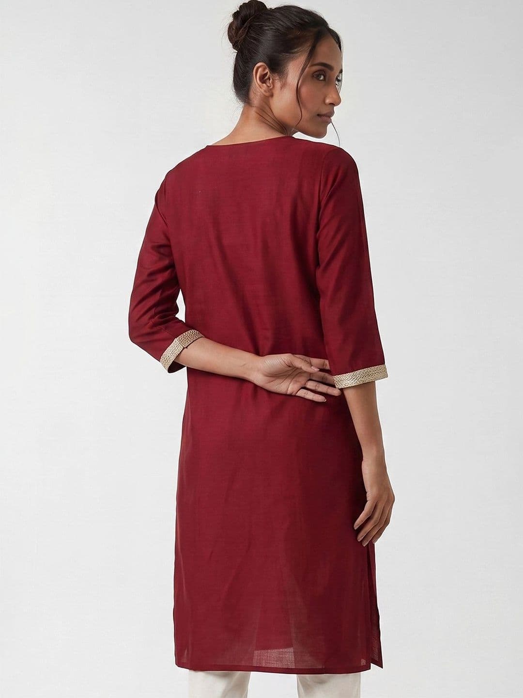 max Women Ethnic Motifs Embroidered Kurta thumbnail 4