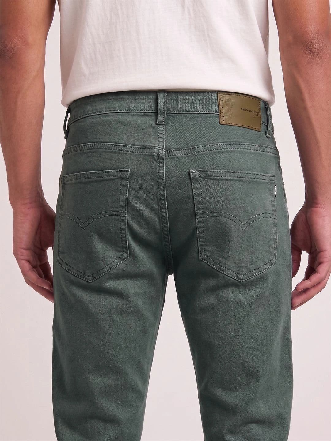 THUNDER JEANS Men Regular Fit Mid-Rise Stretchable Jeans thumbnail 3