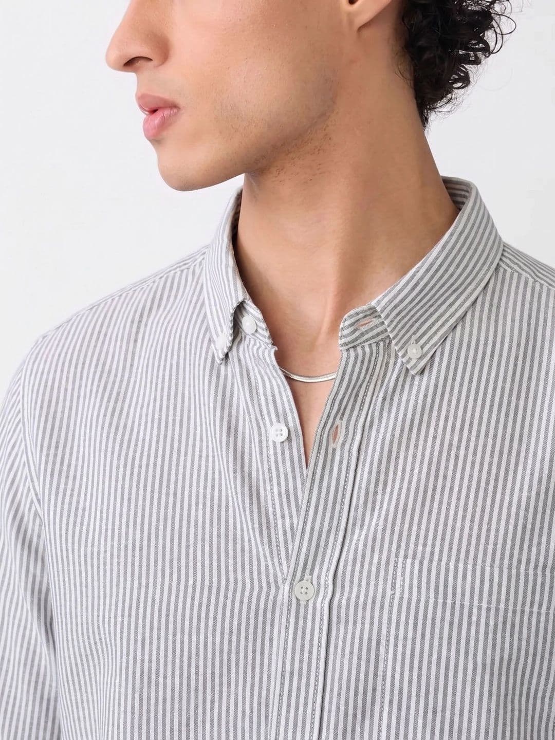 OQUENT Men Standard Striped Casual Shirt thumbnail 5