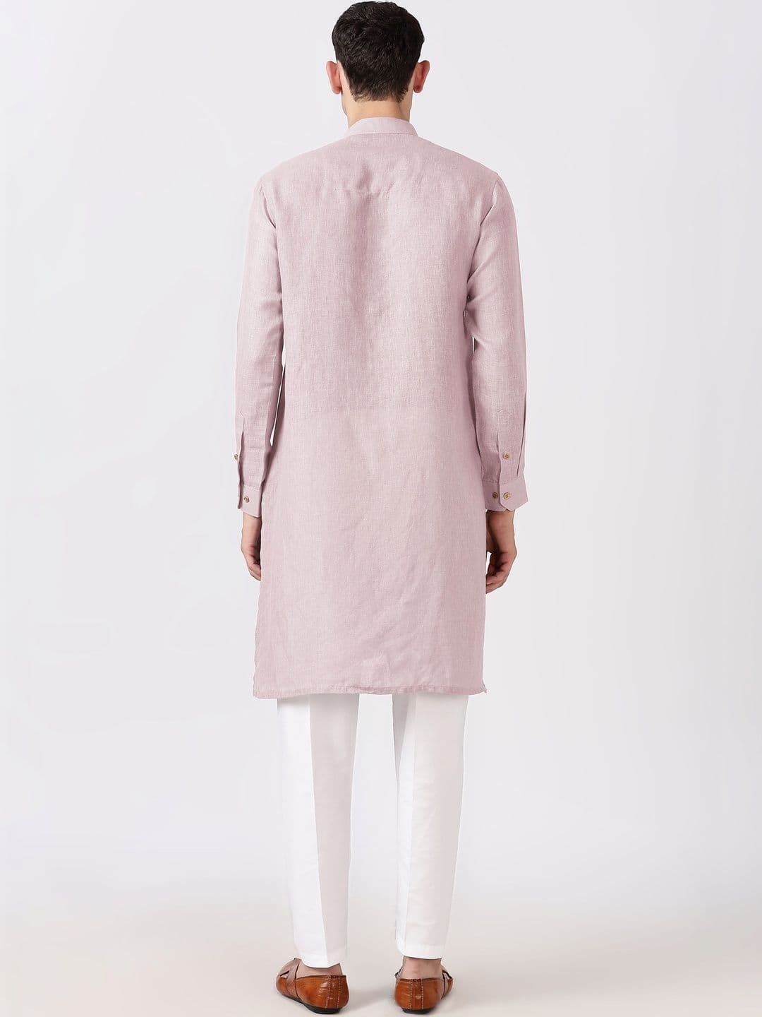 Anouk Men Cotton Linen Long Kurta thumbnail 7