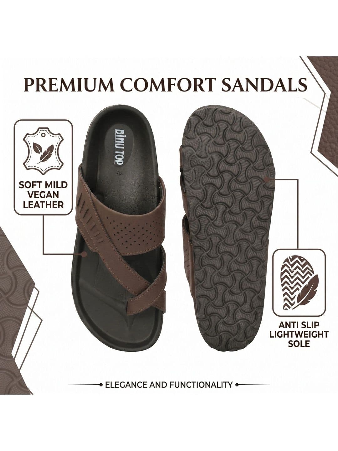 BINUTOP Men Comfort Sandals thumbnail 4