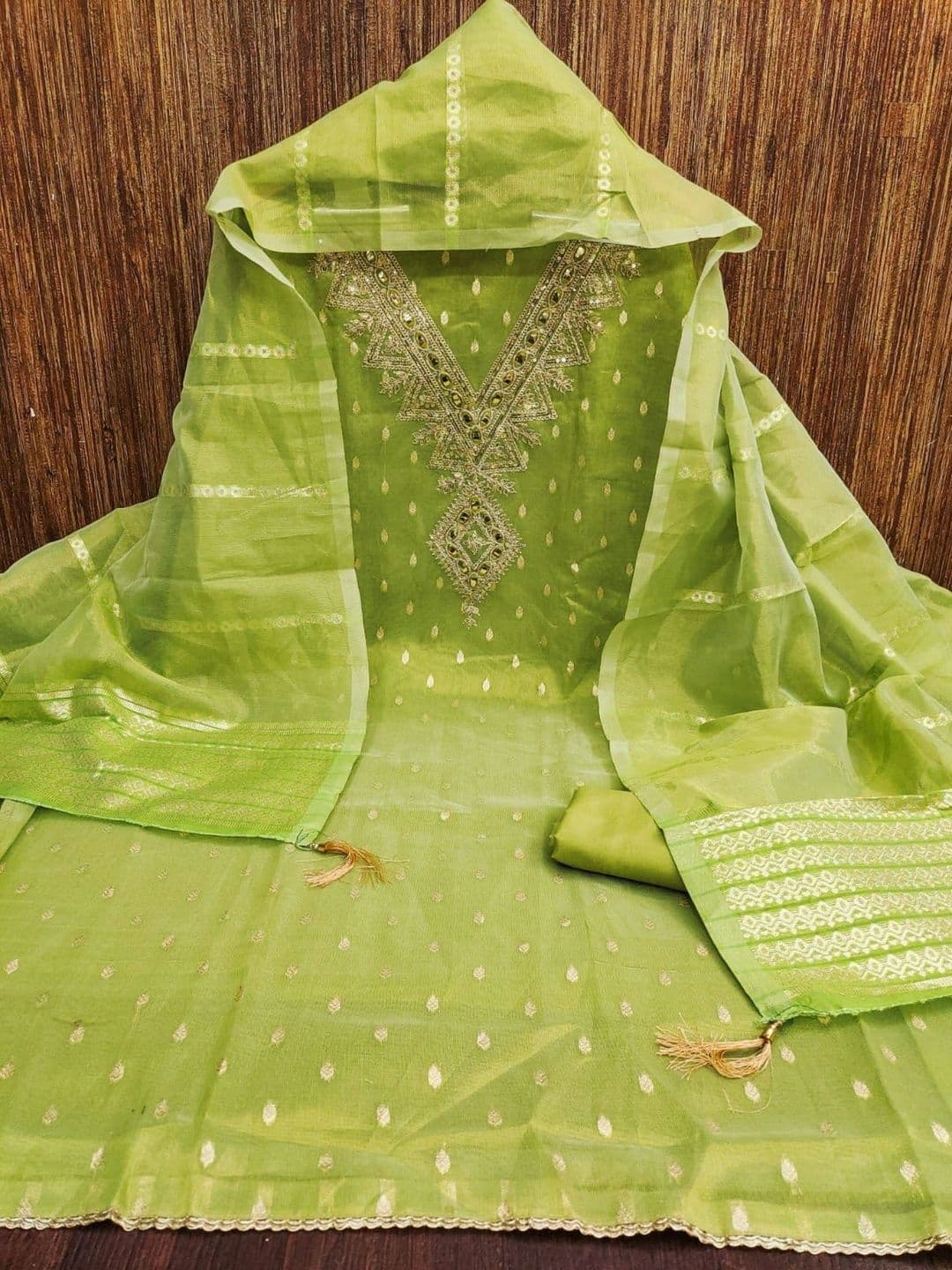 TAVAS Embroidered Unstitched Dress Material thumbnail 3