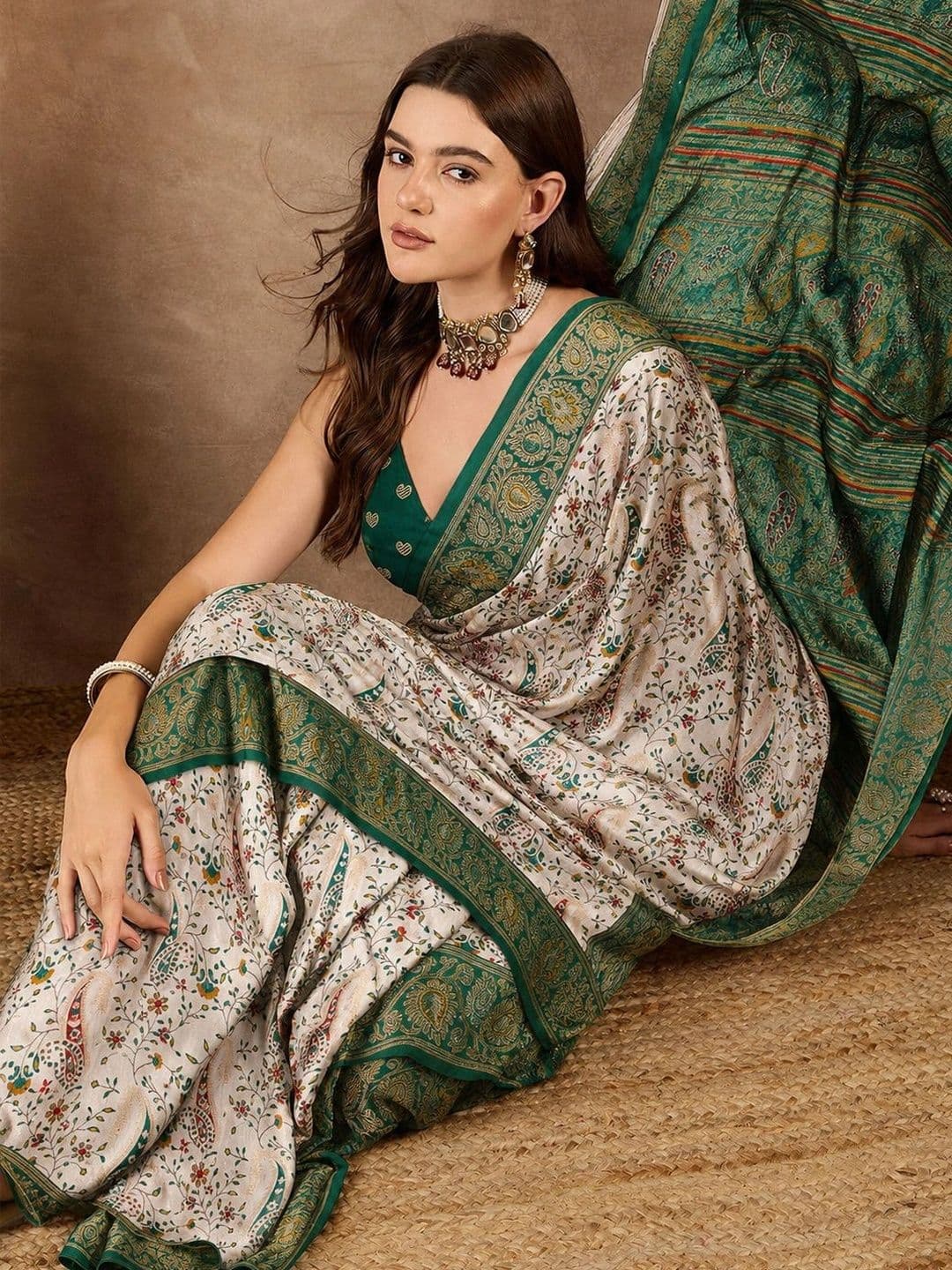 SANJANA  SILK SANJANA SILK Paisley Zari Silk Blend Paithani Saree thumbnail 2