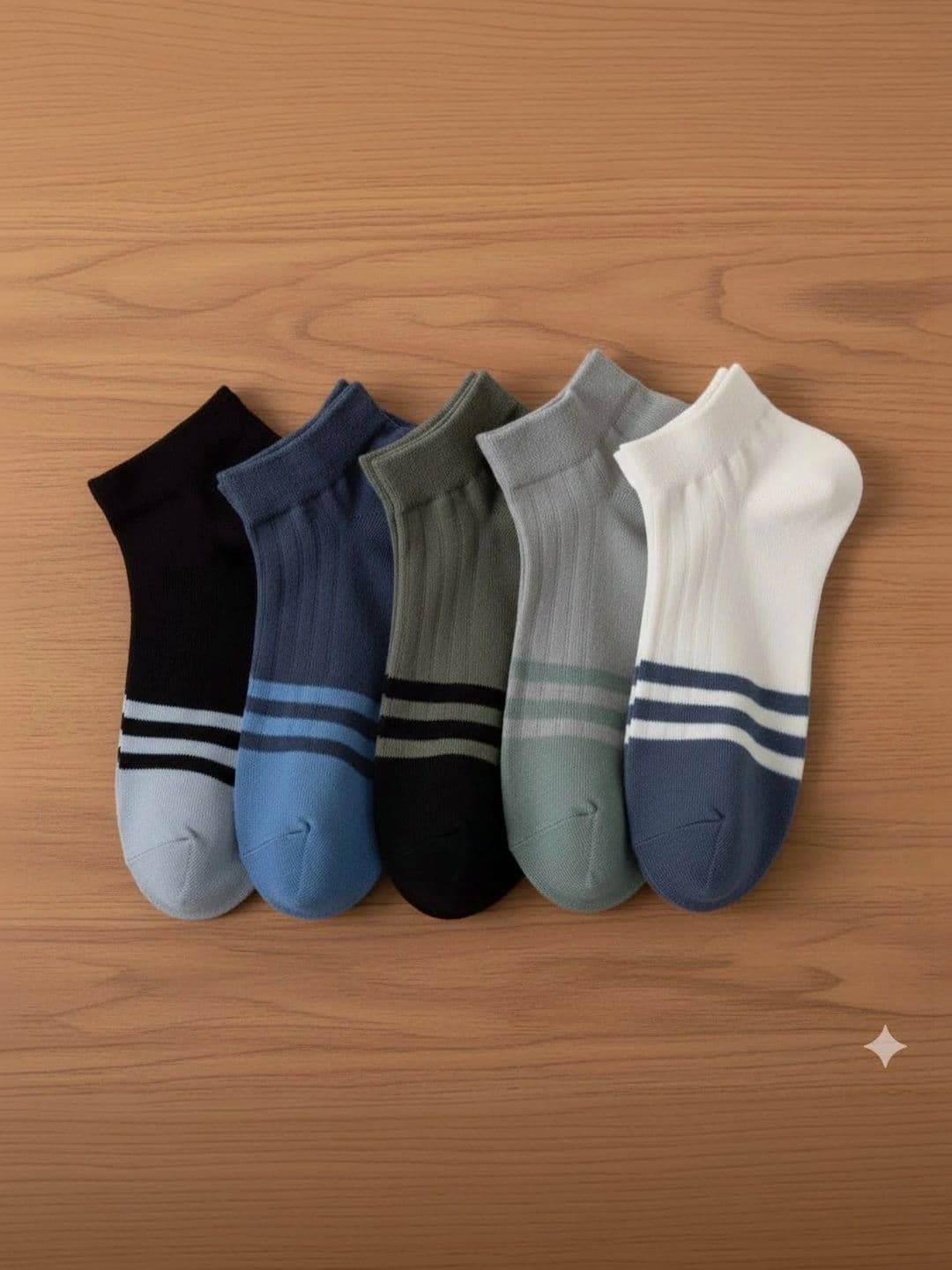 DJN CREATION Unisex Pack of 7 Cotton Blend Striped Ankle Length Socks thumbnail 5