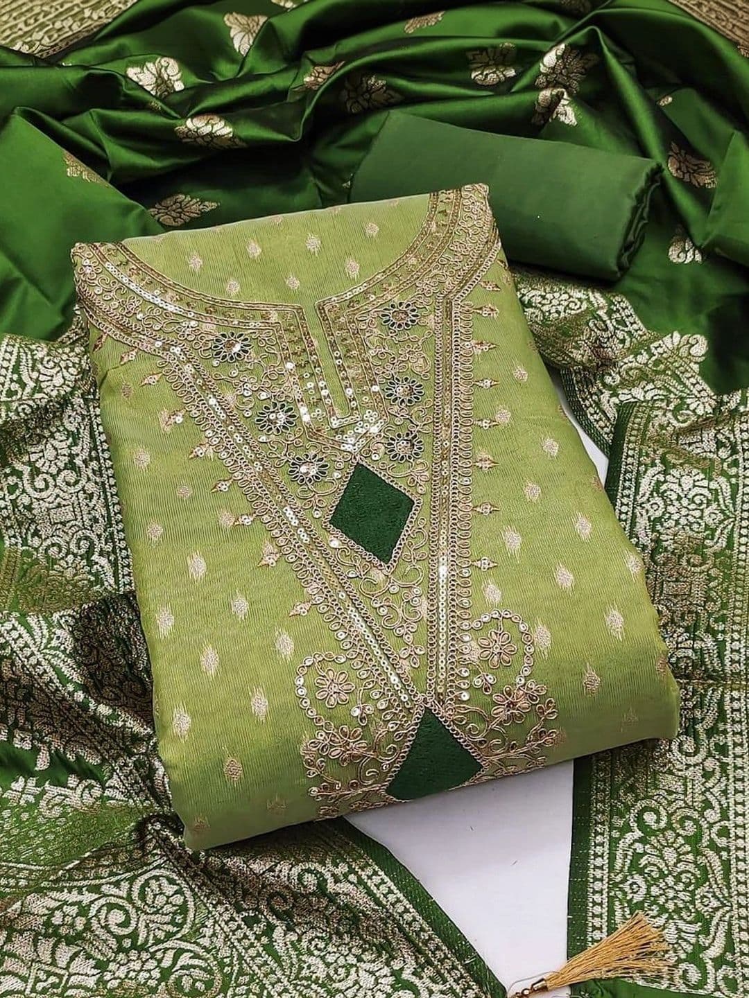 TAVAS Embroidered Unstitched Dress Material thumbnail 4