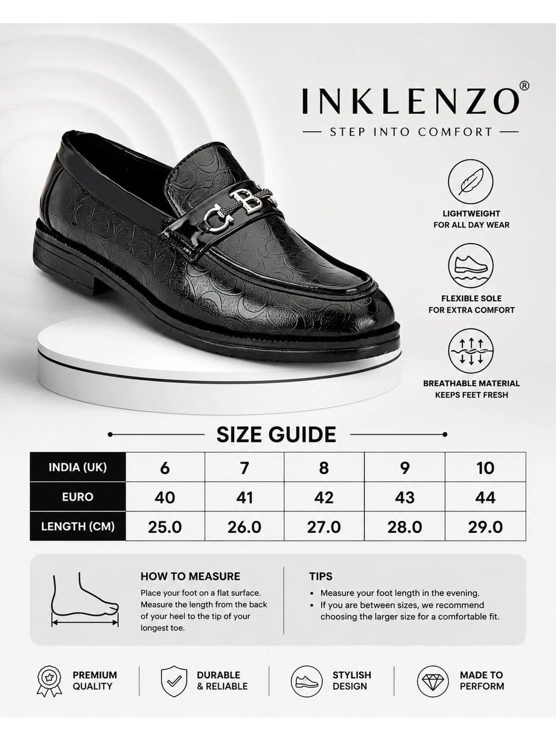 INKLENZO Men Textured Round Toe Formal Loafers thumbnail 6