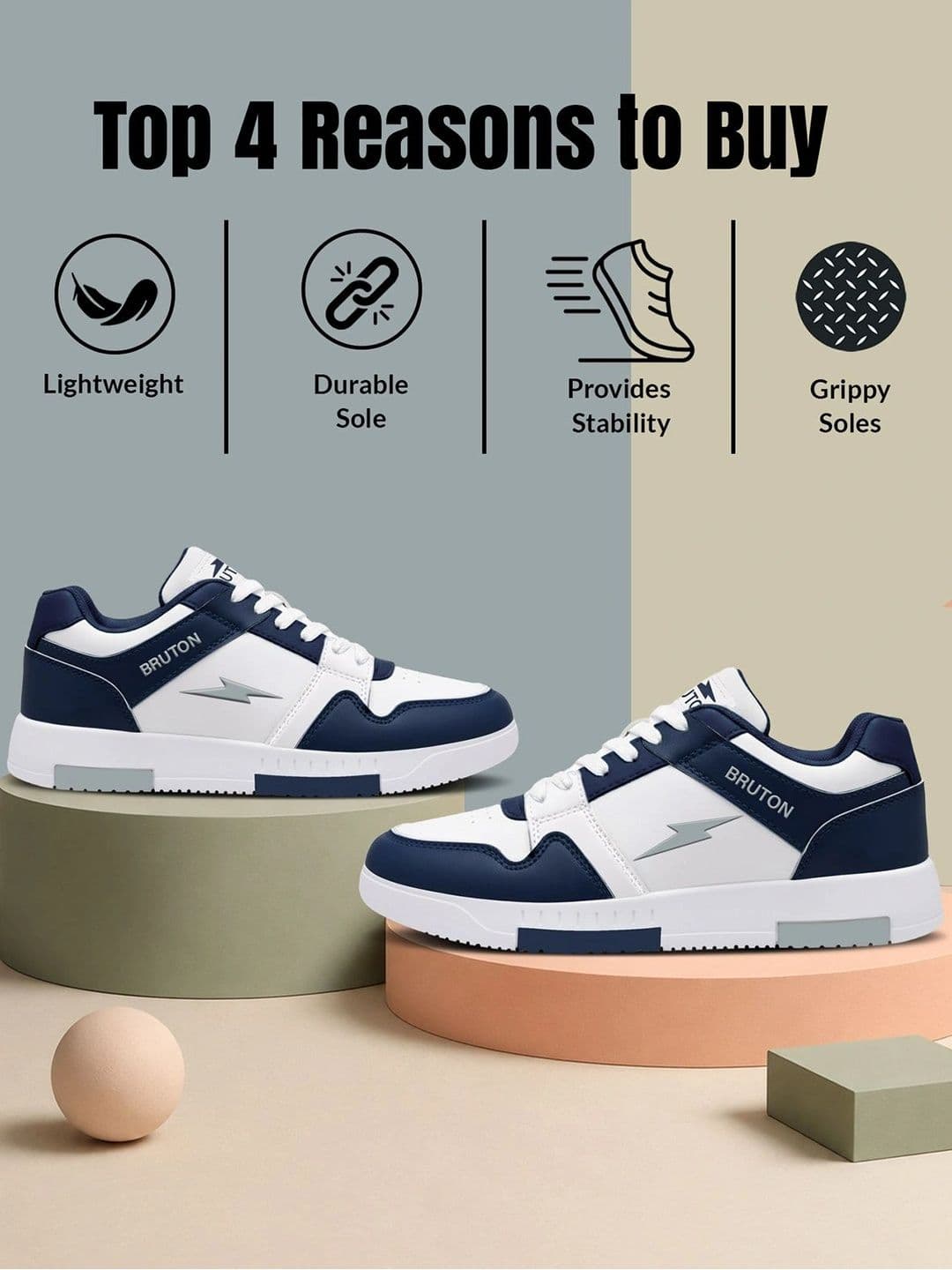 Bruton Men Mesh Running Shoes thumbnail 3