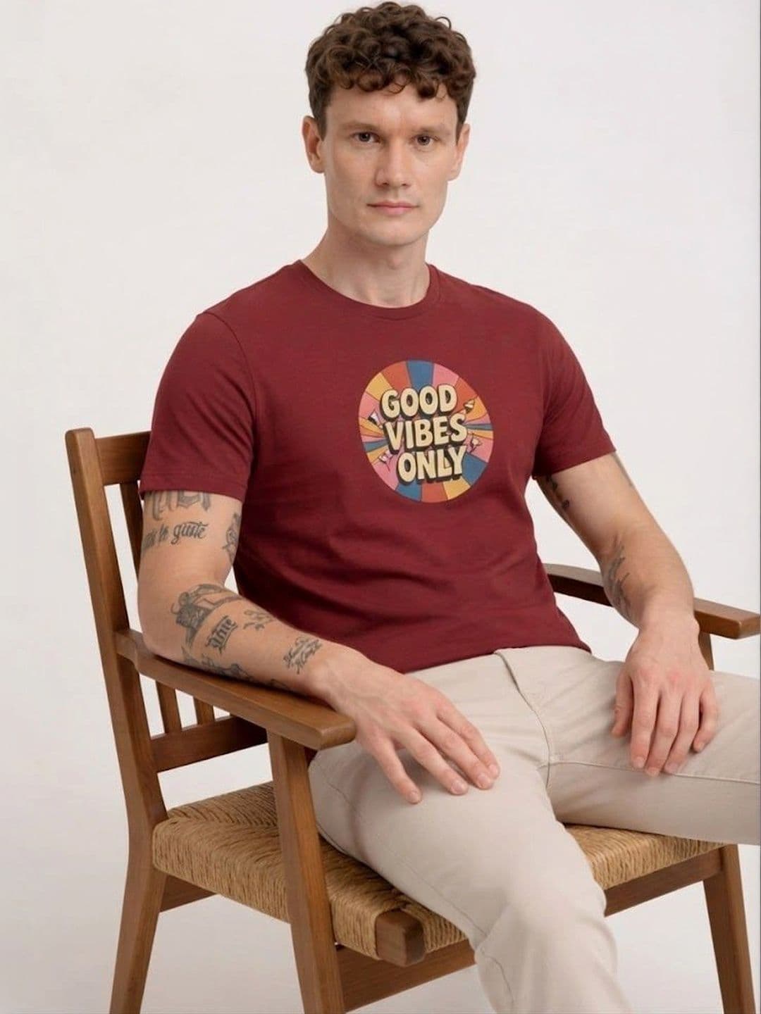 BAESD Men Typography Printed T-shirt thumbnail 2
