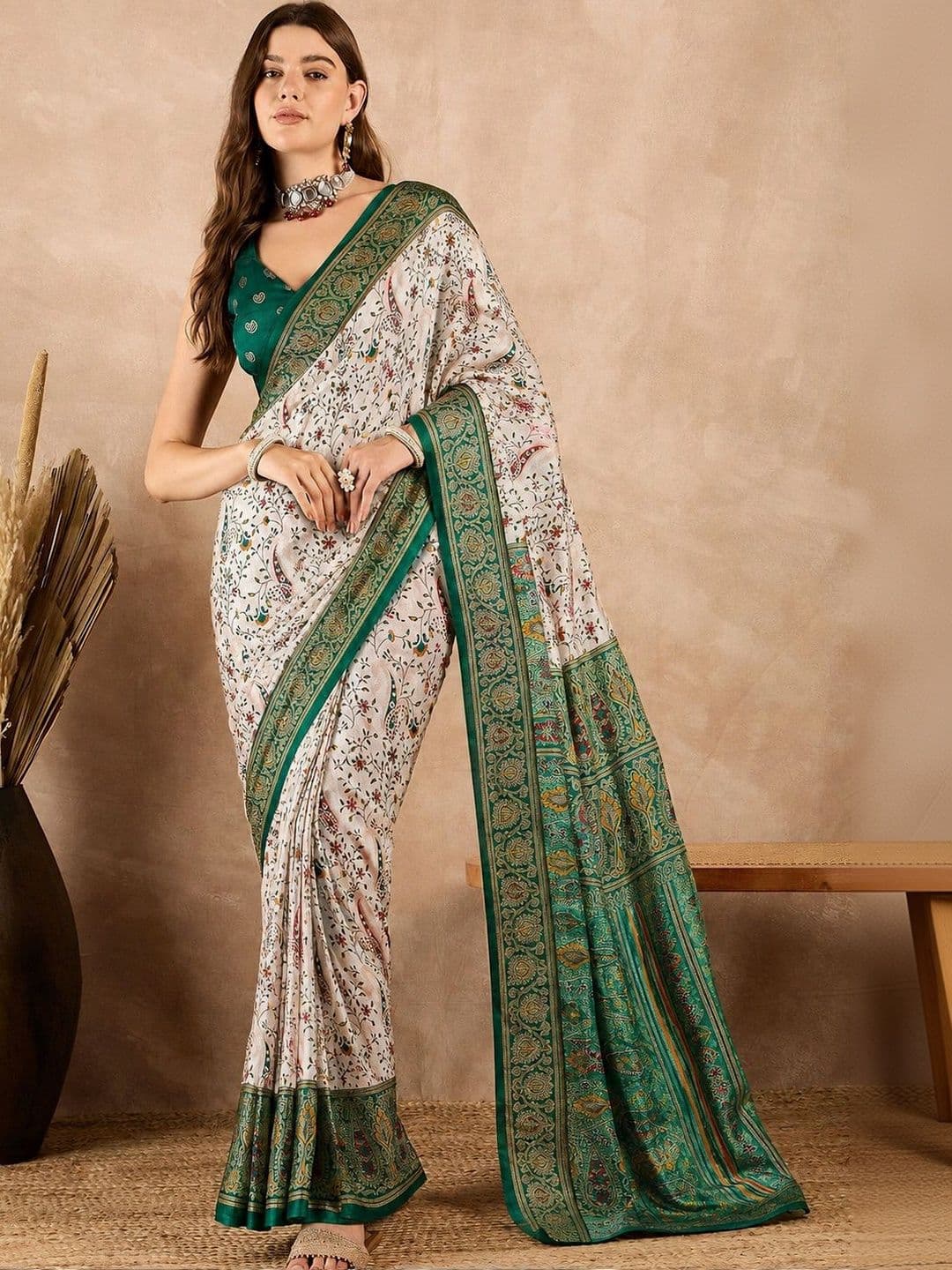SANJANA  SILK SANJANA SILK Paisley Zari Silk Blend Paithani Saree - view 1