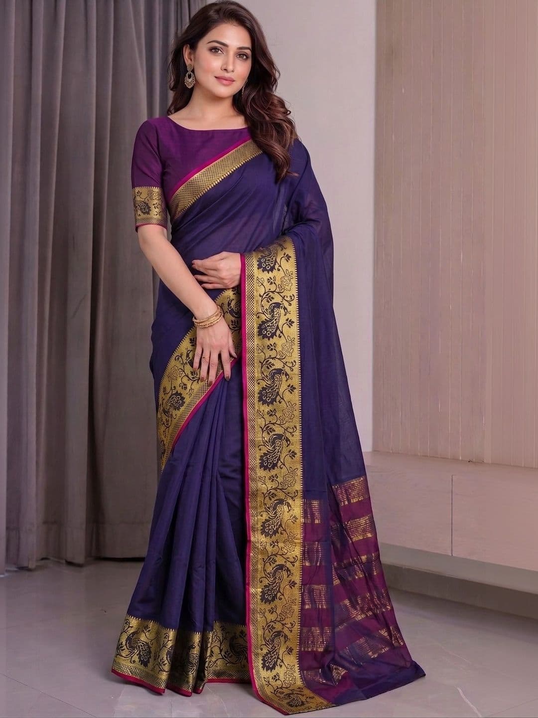 BOLOKA Zari Designer Narayan Peth Saree - view 1