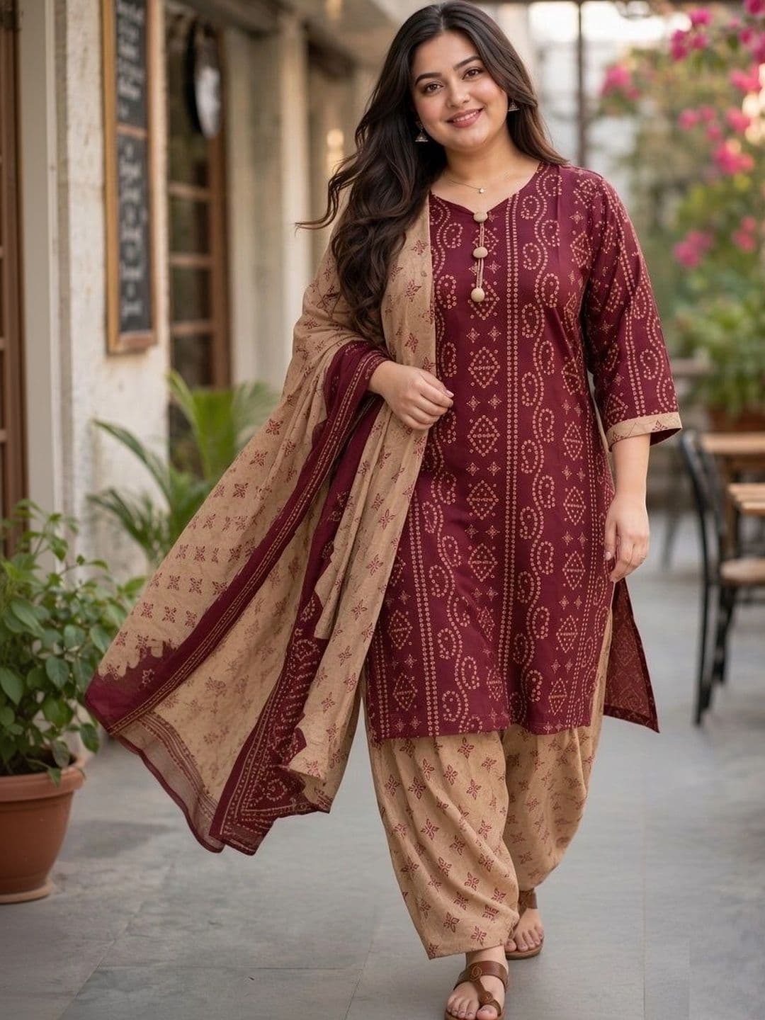 Aaradhya Fashion Women Ethnic Motifs Printed Regular Kurta with Patiala & With Dupatta thumbnail 4