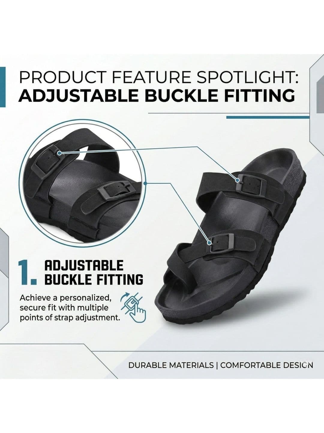 BINUTOP Men Comfort Sandals thumbnail 3