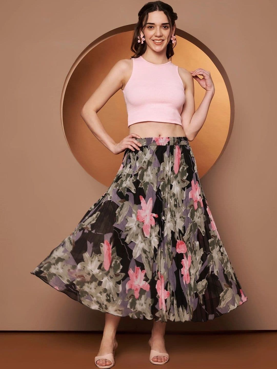 CORSICA Women Floral Midi A-Line Skirt thumbnail 3