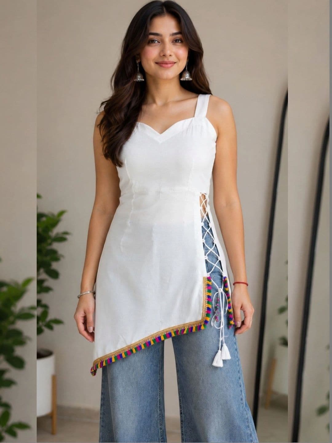 SYLORA V-Neck Kurti thumbnail 5