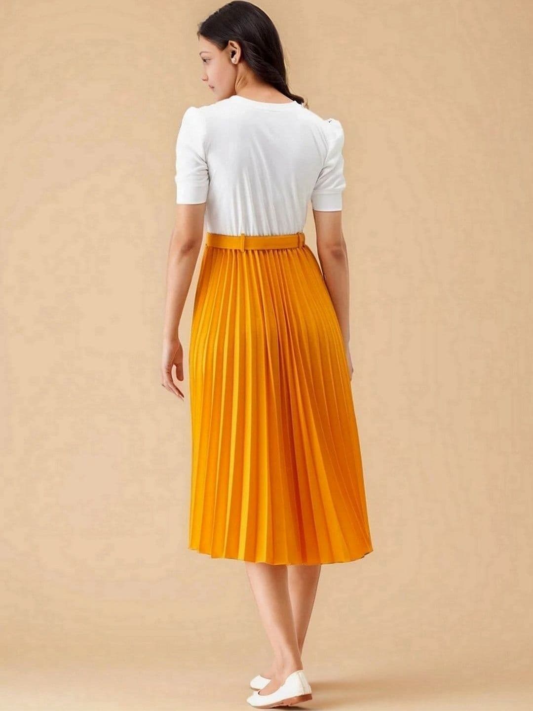 DressBerry Colourblocked Crepe A-Line Midi Dress thumbnail 2