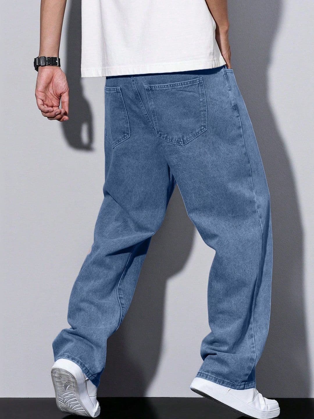 PLUS 91 Men Smart Straight Fit Mid-Rise Jeans thumbnail 5