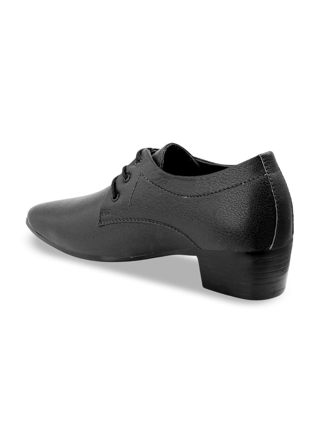 Bxxy Men Height Increasing Blocked-Heeled Derbys Formal Lace-up Shoes thumbnail 4