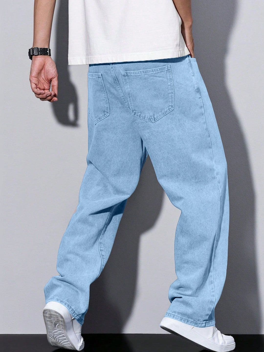 PLUS 91 Men Smart Straight Fit Mid-Rise Jeans thumbnail 4