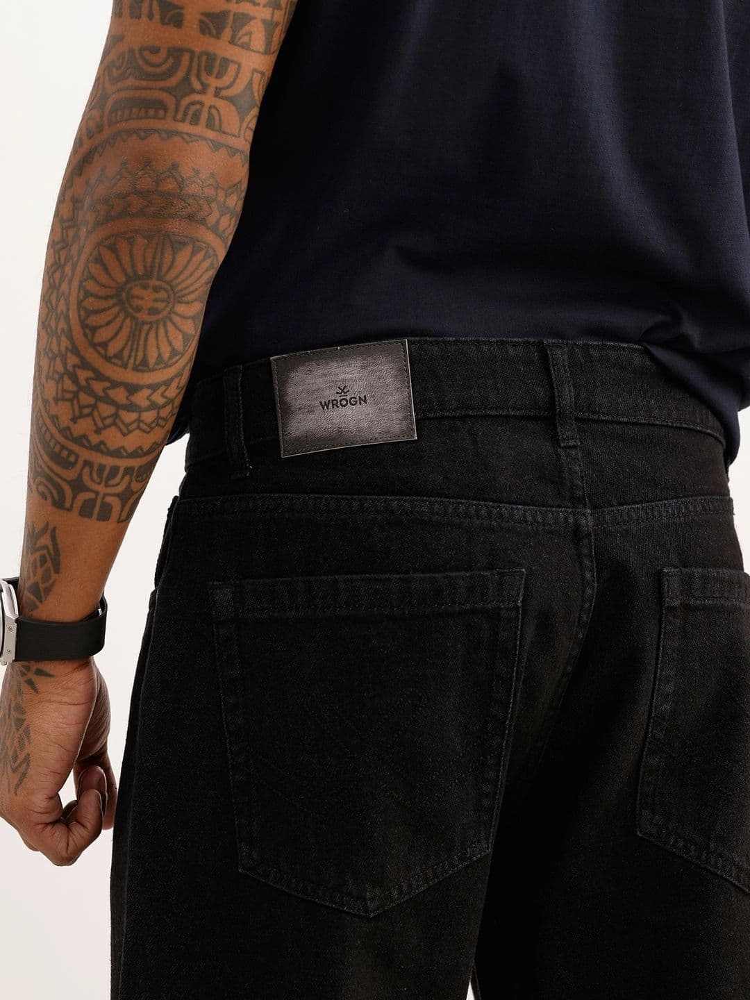 WROGN Men Anti Relaxed Fit Mid-Rise Stretchable Jeans thumbnail 3
