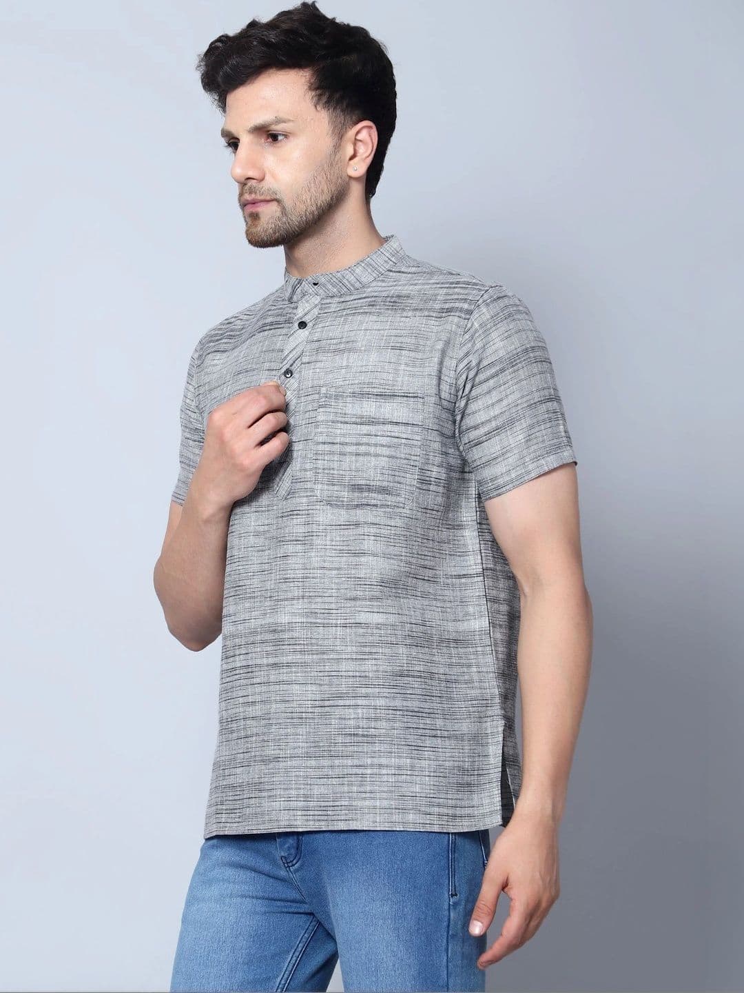Latest Chikan Garments Men Khadi Kurta thumbnail 5