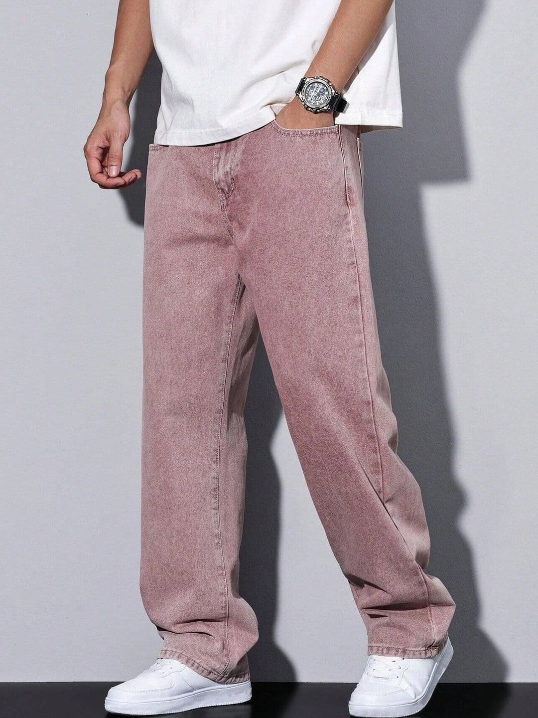 PLUS 91 Men Smart Straight Fit Mid-Rise Jeans thumbnail 3