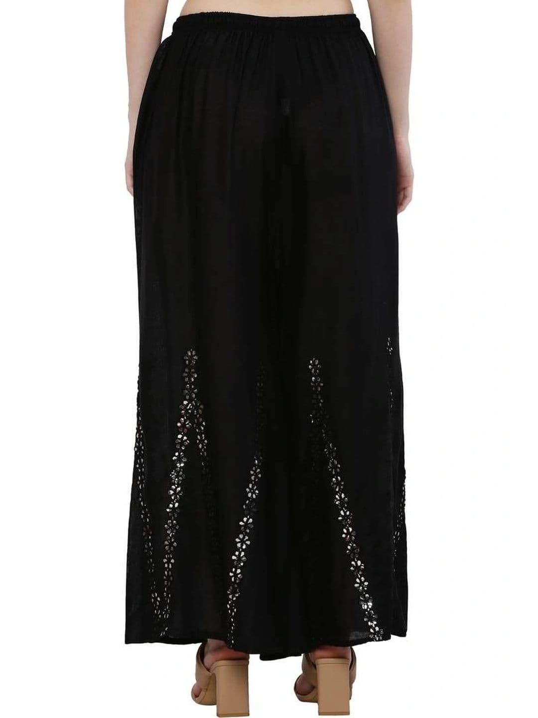 Meyara Women Floral Embroidered Knitted Ethnic Palazzos thumbnail 3