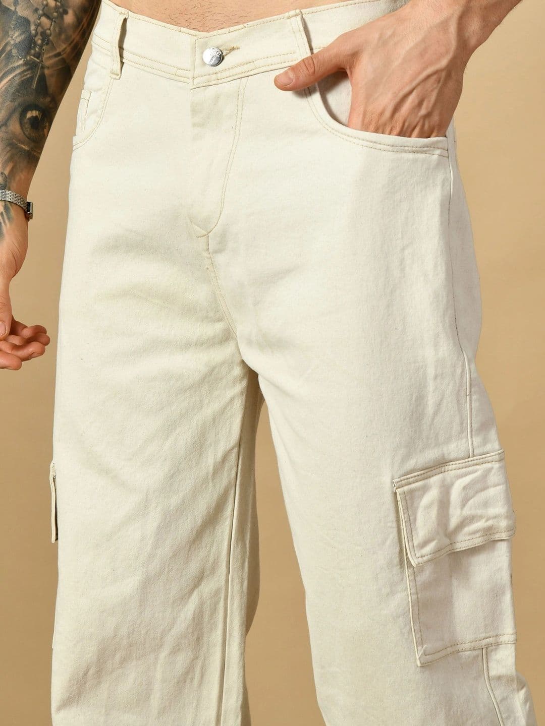 Metronaut Men Classic Relaxed Fit Mid-Rise Stretchable Jeans thumbnail 4