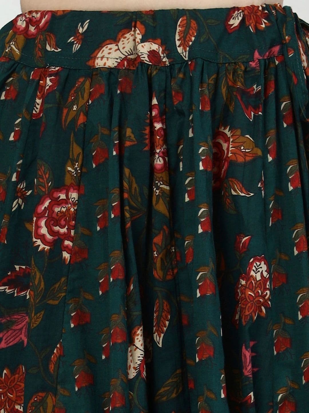 Sangria Women Cotton Cambric Floral Maxi Flared Skirt thumbnail 5
