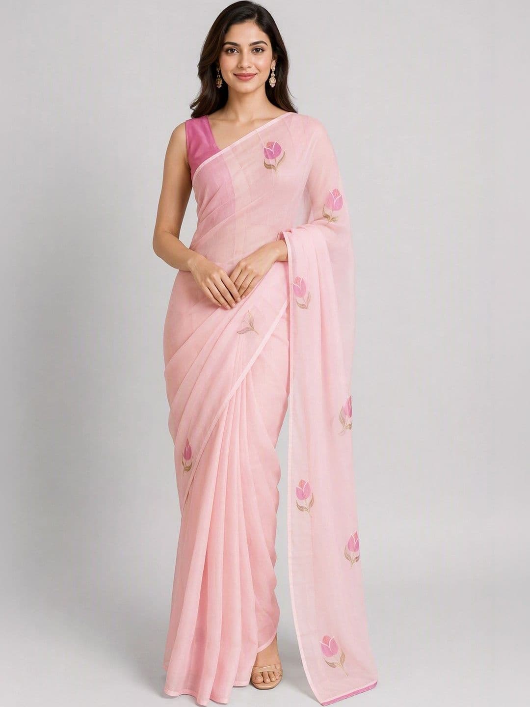 Saatika Embroidered Saree thumbnail 6
