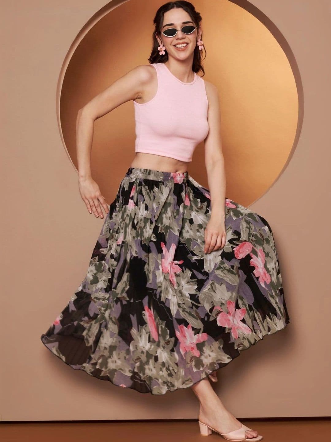 CORSICA Women Floral Midi A-Line Skirt thumbnail 6