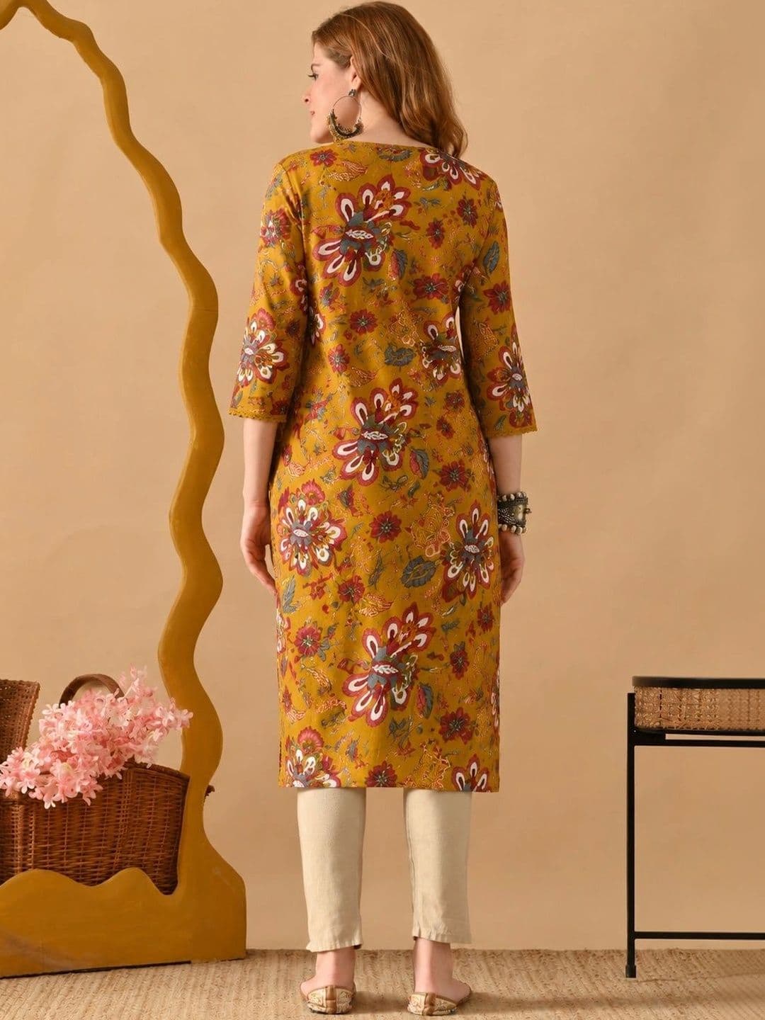PHYSIL Women Floral Printed Floral Kurta thumbnail 6