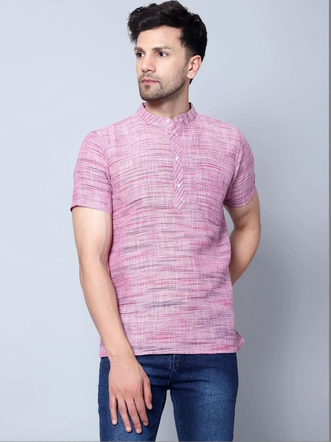 Latest Chikan Garments Men Khadi Kurta - view 1