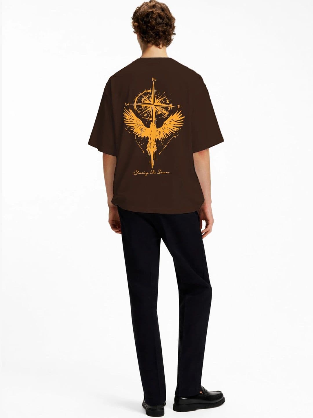 Moda rapido X TOGS & TERRE Men Typography Printed Drop-Shoulder Sleeves Organic Cotton Blend T-shirt thumbnail 3