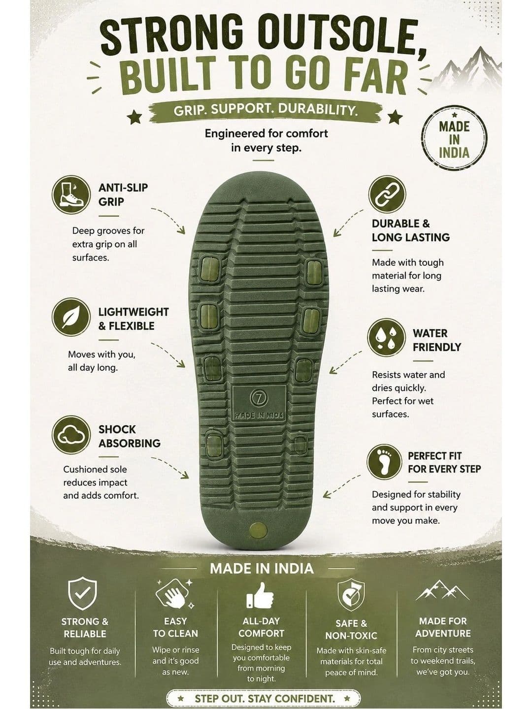 TRV Men Striped Flip Flop Sliders thumbnail 6