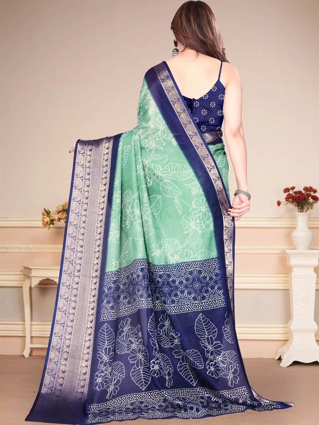 BOLOKA Zari Art Silk Designer Bandhani Saree thumbnail 2