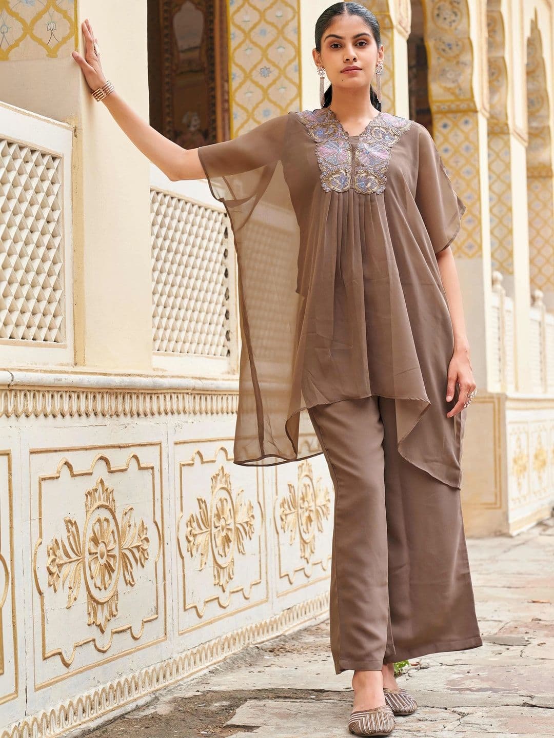 Tikhi Imli Embroidered Tunic with Trousers - view 1