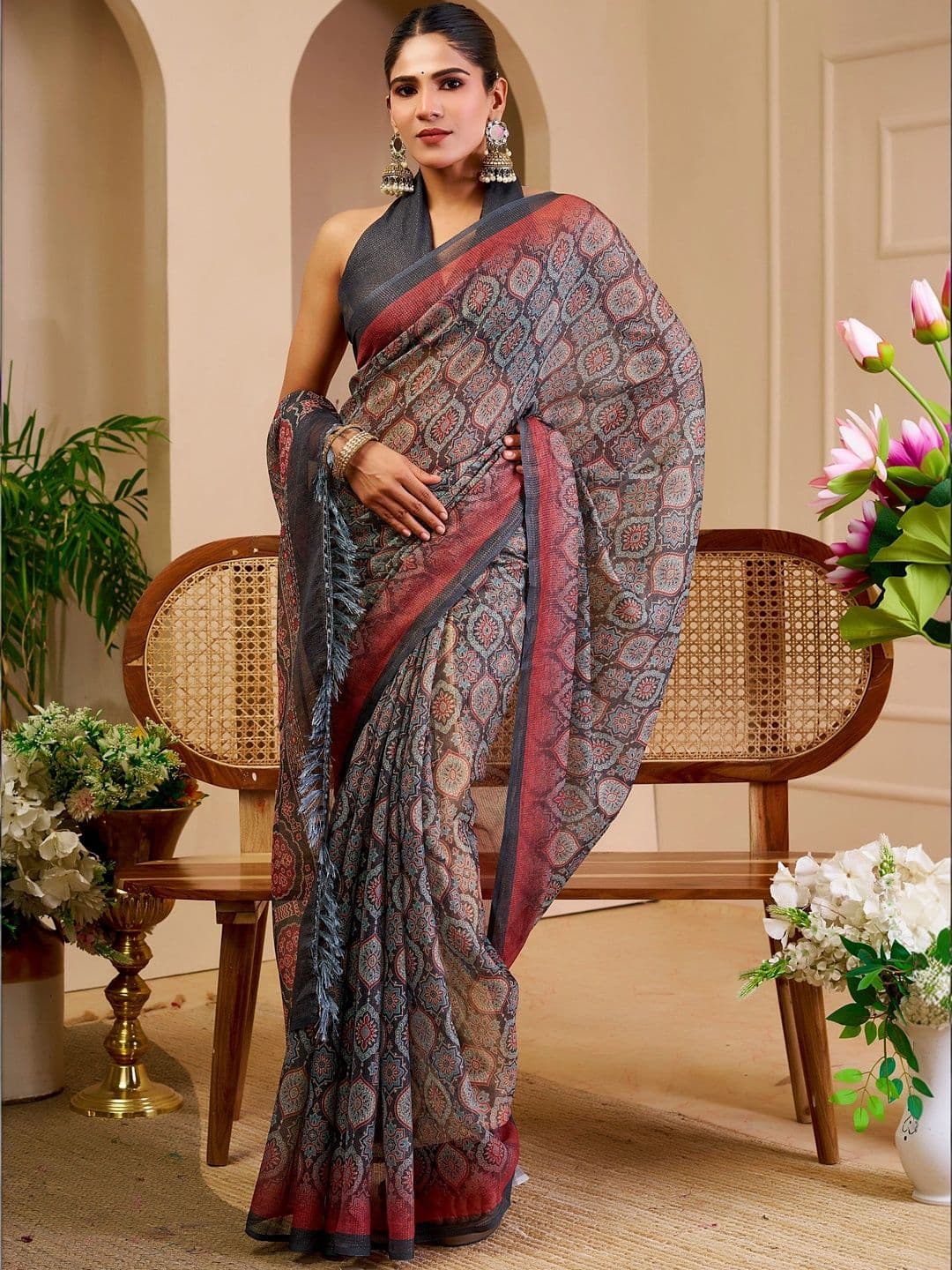 SAIYAMORI Pure Cotton Saree - view 1