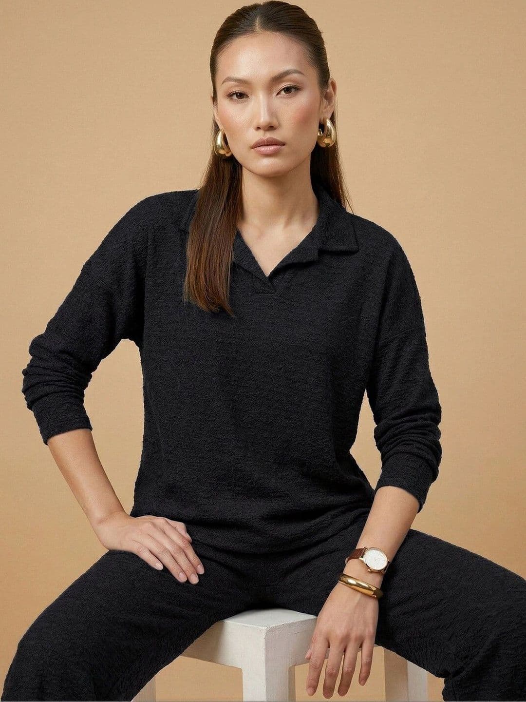 Chemistry Knitted Solid Top with Trousers thumbnail 6