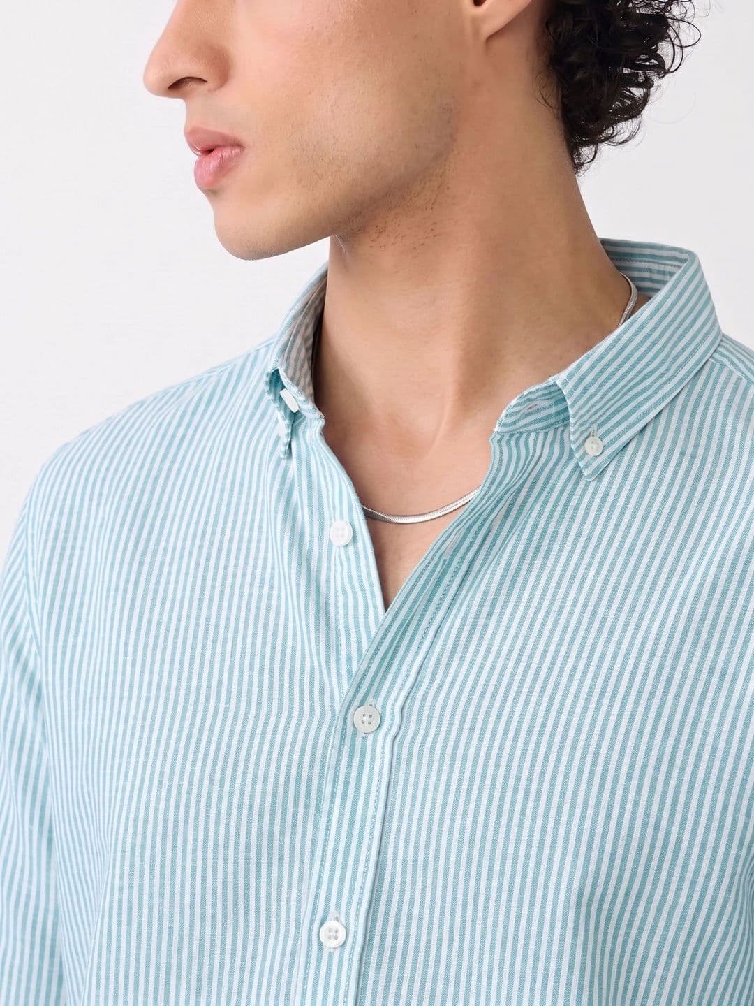 OQUENT Men Standard Striped Casual Shirt thumbnail 5