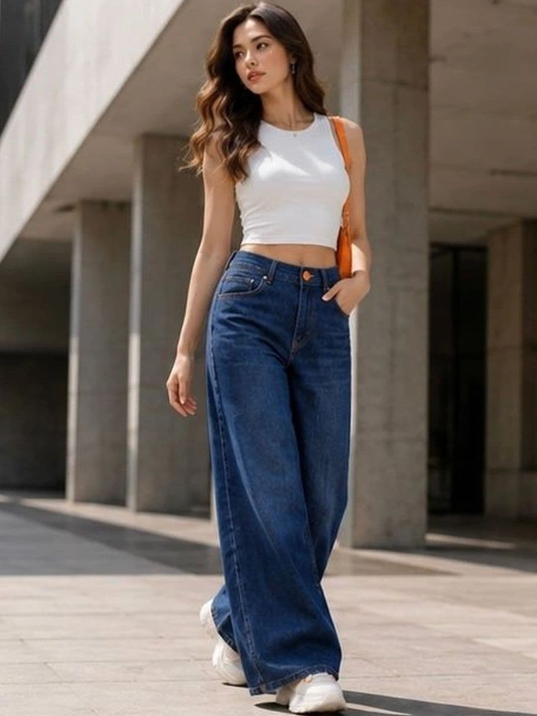 STRV Women Loose Wide Leg High-Rise Light Fade Stretchable Jeans thumbnail 5